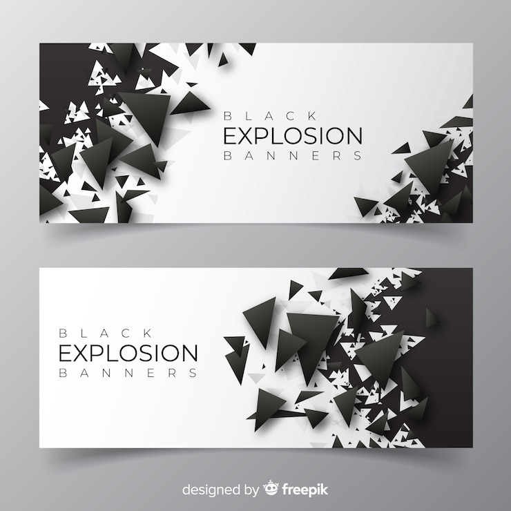 Free Vector dark explosion banner collection