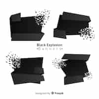 Free vector dark explosion banner collection