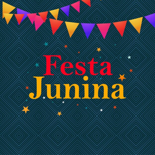 Free vector dark festa junina illustration