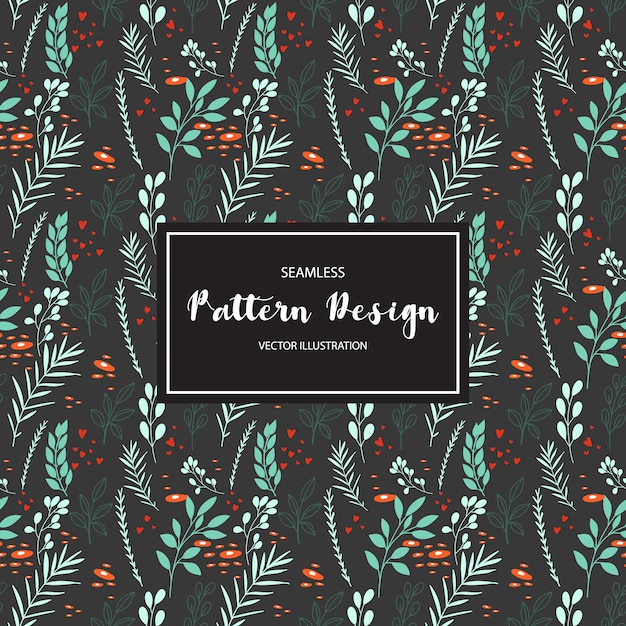 Dark floral pattern background