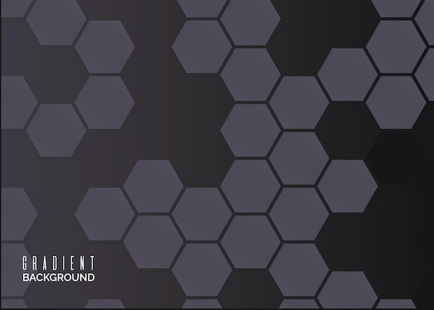 Dark Gradient Background with Hexagons – Vector Templates
