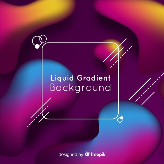 暗いグラデーション液体図形の背景