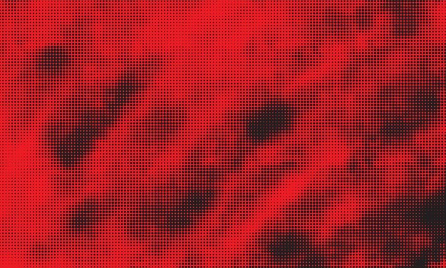 Dark Halftone Pattern In Red Background