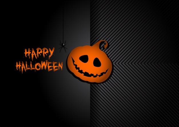 Free vector dark hallowen with pumpkin