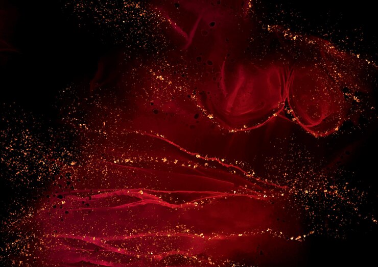 Free Vector dark hand painted alcohol ink background with gold glitter design