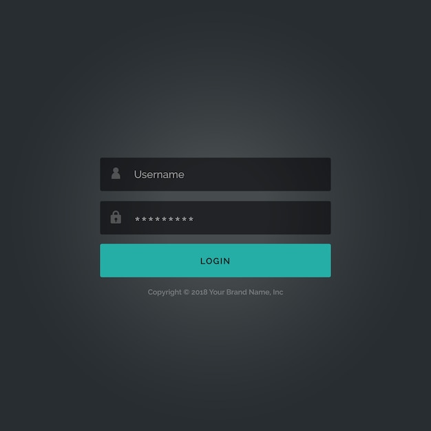 Dark login template