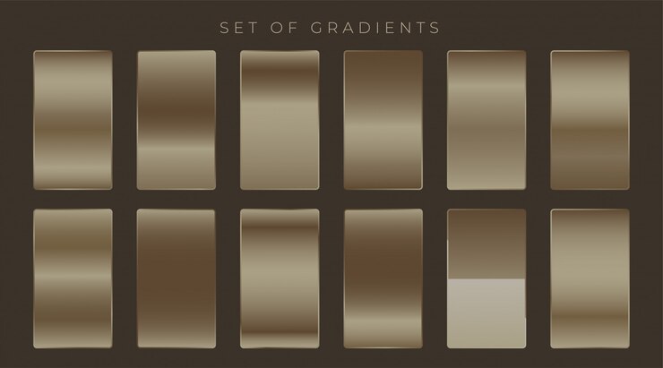 Free Vector dark metaalic shiny gradients set