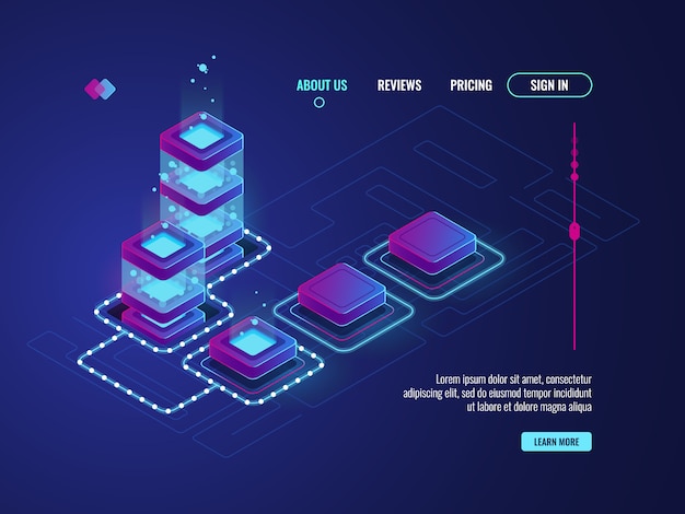 Бесплатное векторное изображение Темный неон изометрии