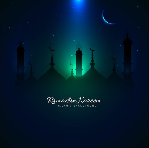 Free vector dark night design for ramadan kareem