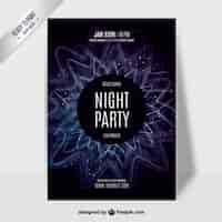 Free vector dark night party poster