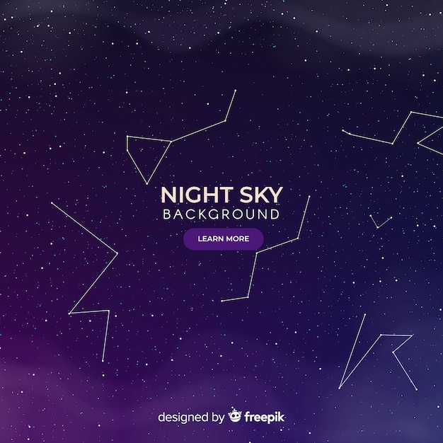 Free vector dark night sky constellations background