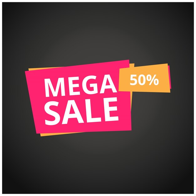 Только Mega Sale banner Большая супер продажа