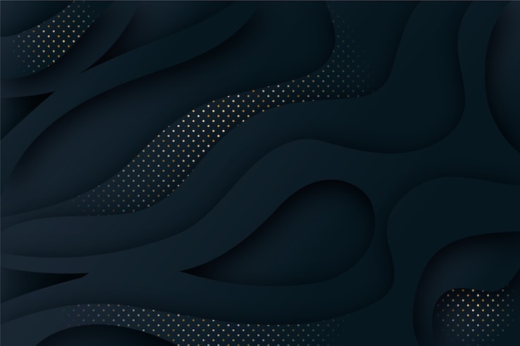 Free Vector dark paper layers background with golden details