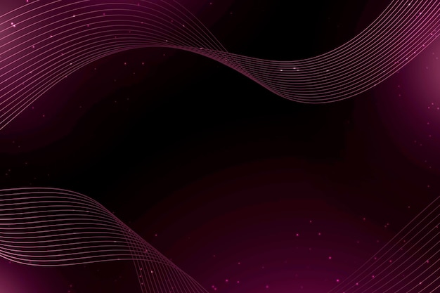 Dark pink waves and dots abstract background