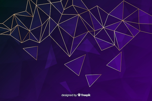 Free vector dark polygonal background