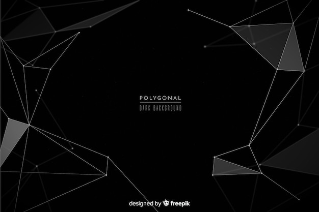 Free vector dark polygonal background