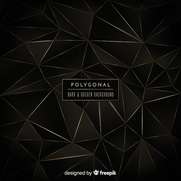 Free vector dark polygonal background