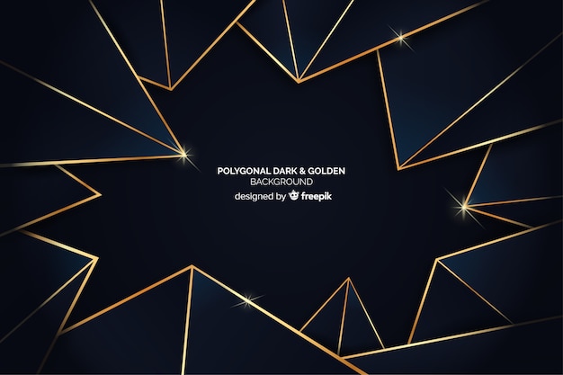 Free vector dark polygonal background