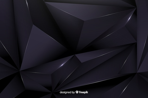 Free vector dark polygonal background