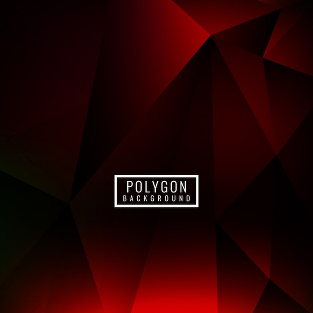 Free vector dark red background with polygonal shapes