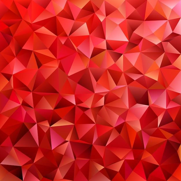 Dark red geometric abstract triangle tile pattern background - polygon vector graphic from colored triangles