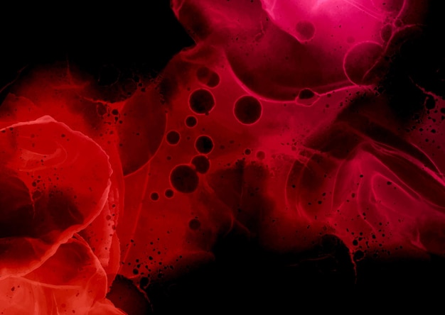 Free vector dark red and pink hand painted alcohol ink background