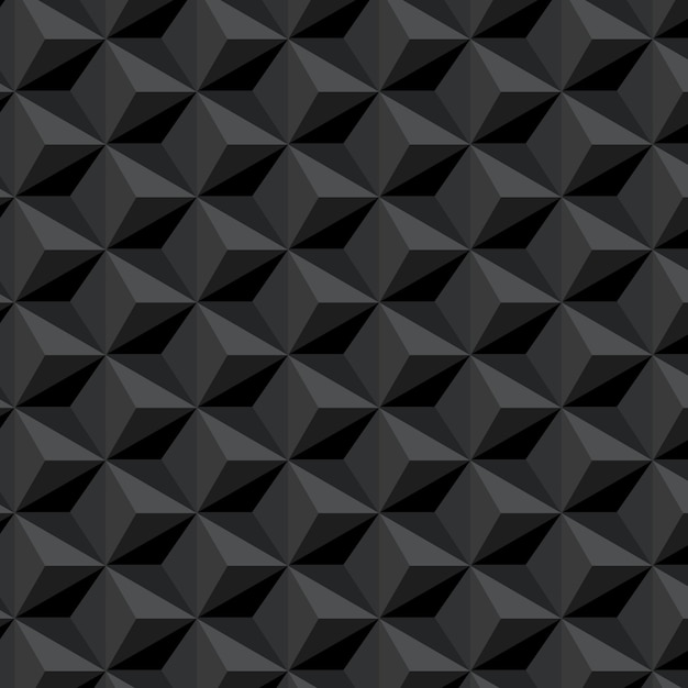 Dark seamless pattern with hexagons background