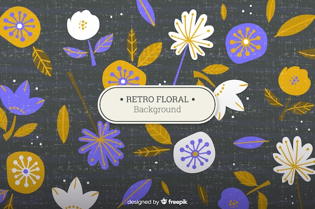 Free vector dark spring floral background