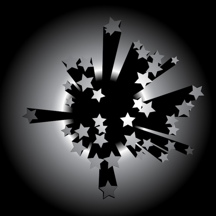 Free Vector dark star background design