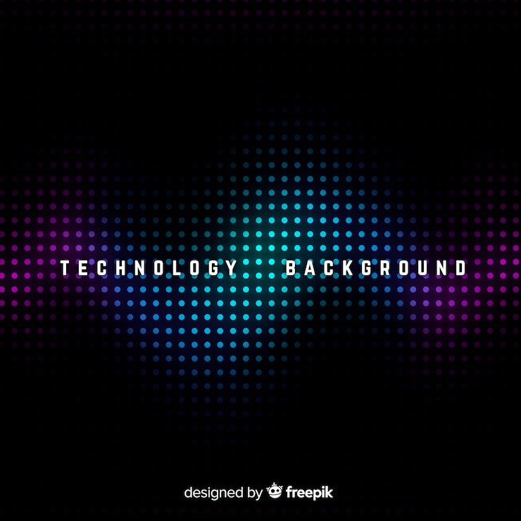 Free Vector dark technology abstract background