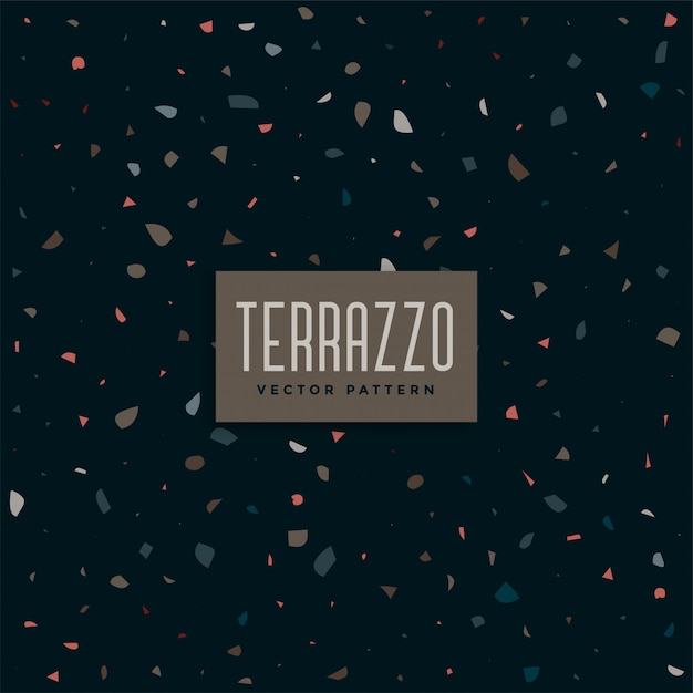 Dark terrazzo pattern background design