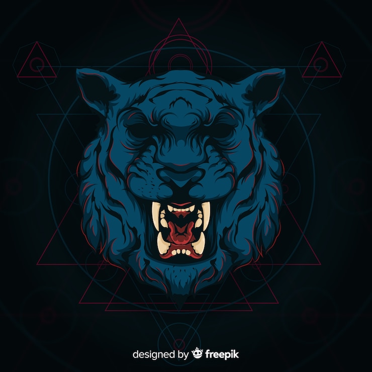 Free Vector dark tiger background