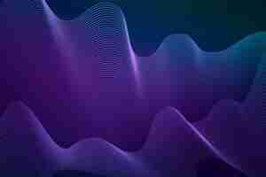 Free vector dark wavy background with gradient colors