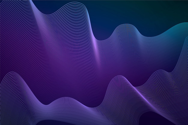 Dark wavy background with gradient colors