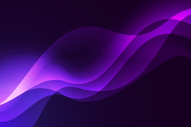 Бесплатное векторное изображение Темный волнистый фон
