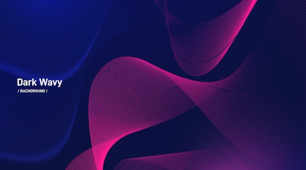 Free vector dark wavy background