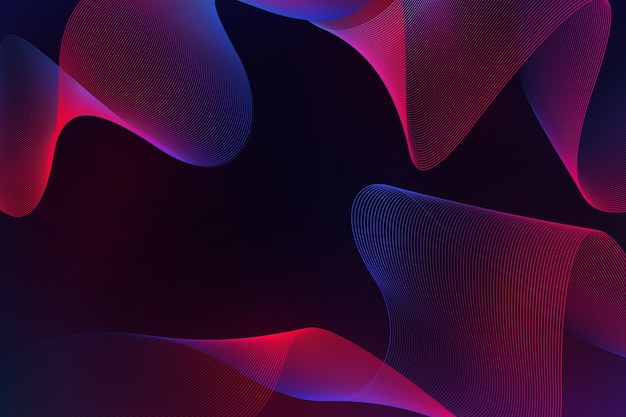 Free vector dark wavy background