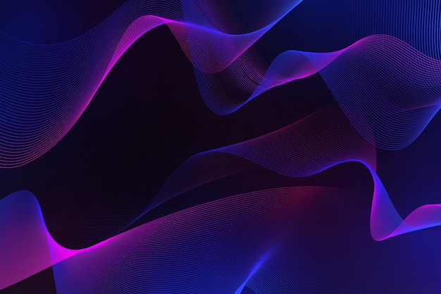 Free vector dark wavy background