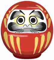 Free vector daruma japanese wish doll