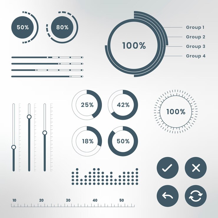 Free Vector dashboard business data infographic
