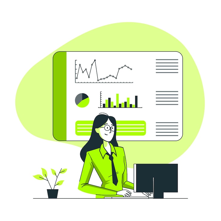 Free Vector dashboard concept illustration