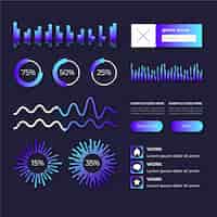 Free vector dashboard element collection