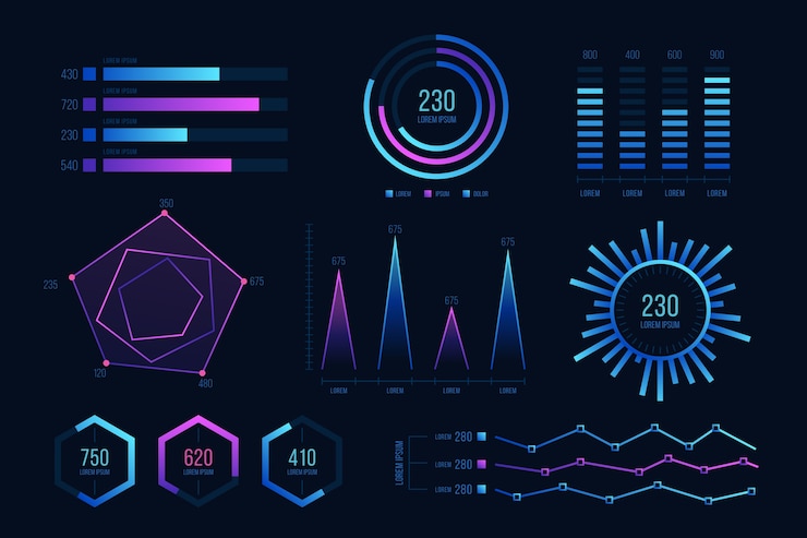 Free Vector dashboard element collection