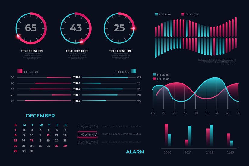 Free Vector | Dashboard infographic element set