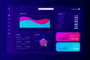 Free vector dashboard panel template