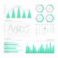 Free vector dashboard template user panel