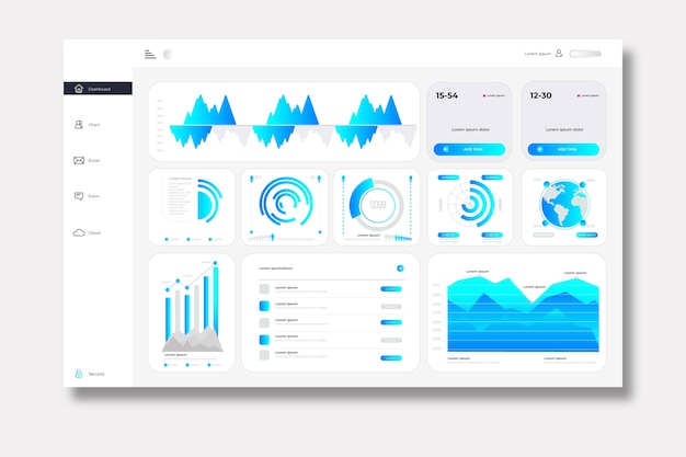 Free vector dashboard user panel