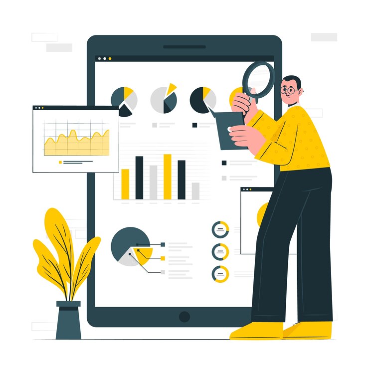Free Vector data analysis concept illustration