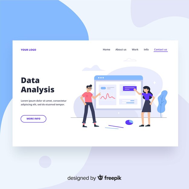 Data analysis landing page