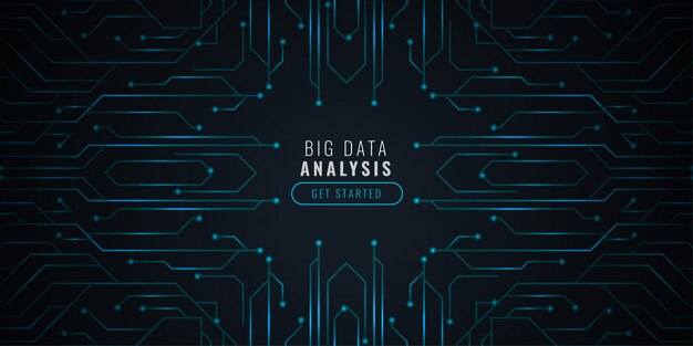 Data analysis technology background with circut diagram